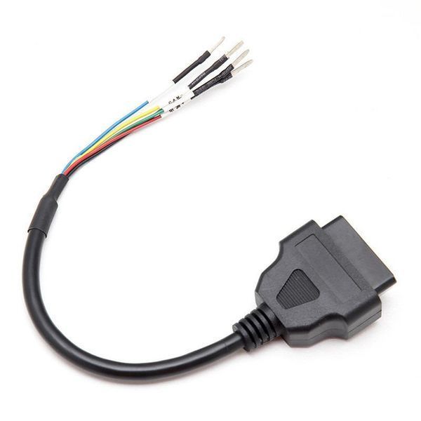 Универсальный 16-pin переходник OBD2 "папа" со съемными пенами, клеммами CAN+K 00149 фото