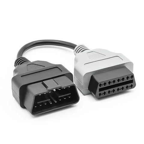 Кабель перехідник для діагностики OBD2 Jeep Chrysler Dodge FIAT LANCIA Сірий 1 шт. 00128 фото
