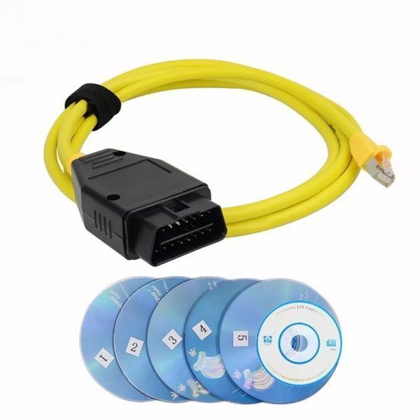 Кабель BMW ENET (Ethernet-OBD) для діагностики та кодування BMW F та G серії (E-Sys, ICOM) з дисками 00077 фото