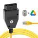 Кабель BMW ENET (Ethernet-OBD) для діагностики та кодування BMW F та G серії (E-Sys, ICOM) з дисками 00077 фото 1